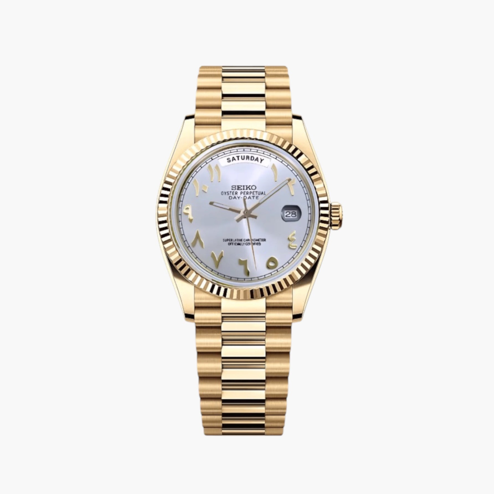 Seikodate White Arabic Gold