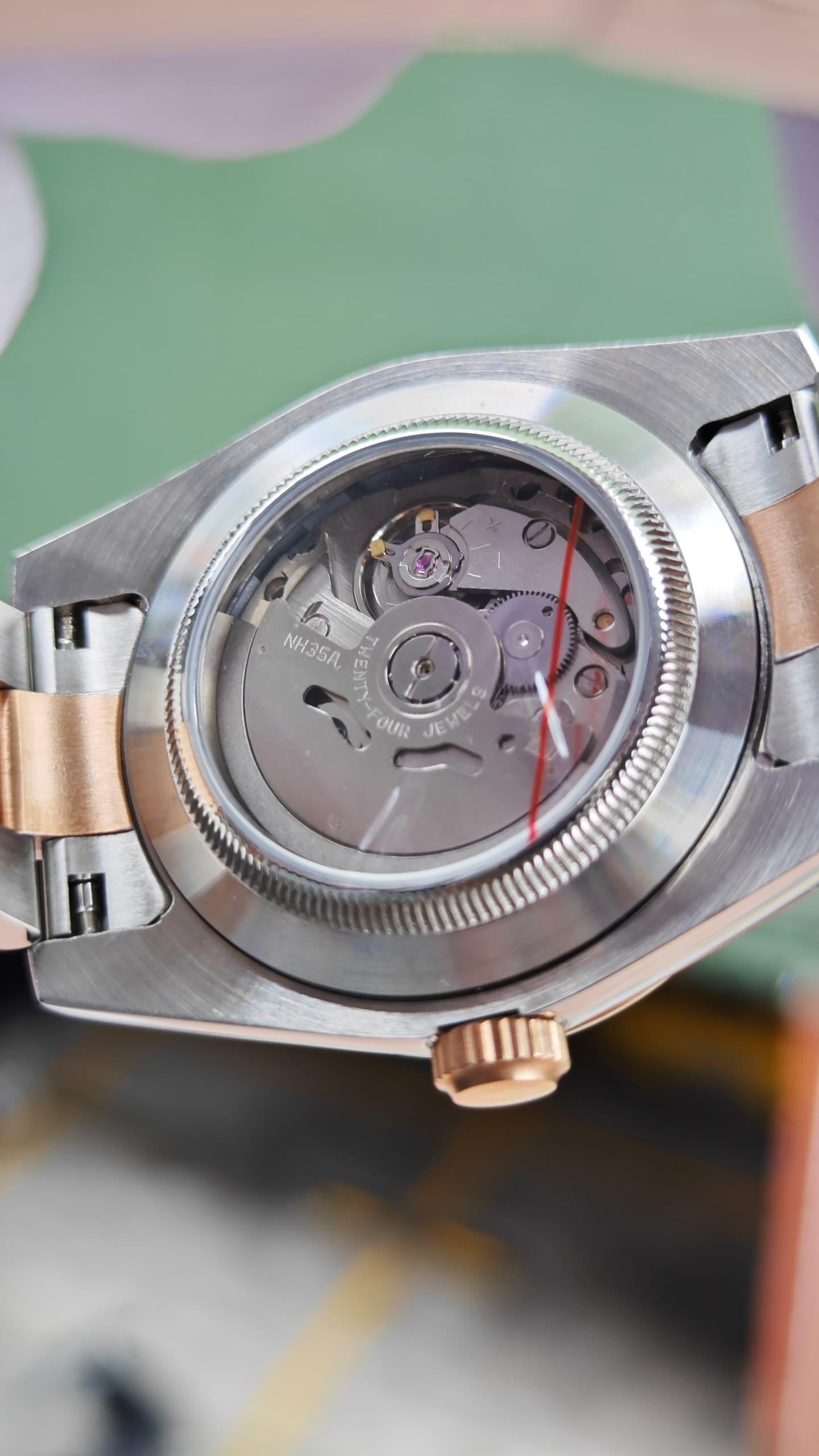 SeikoDweller Silver/Rosegold Black