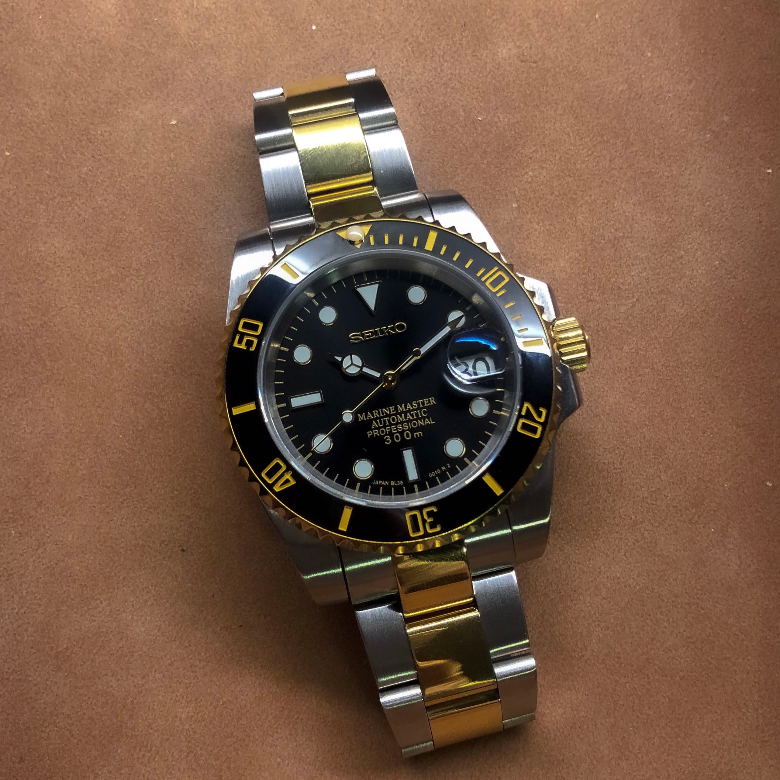 Seikomariner Black Twotone